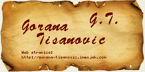 Gorana Tišanović vizit kartica